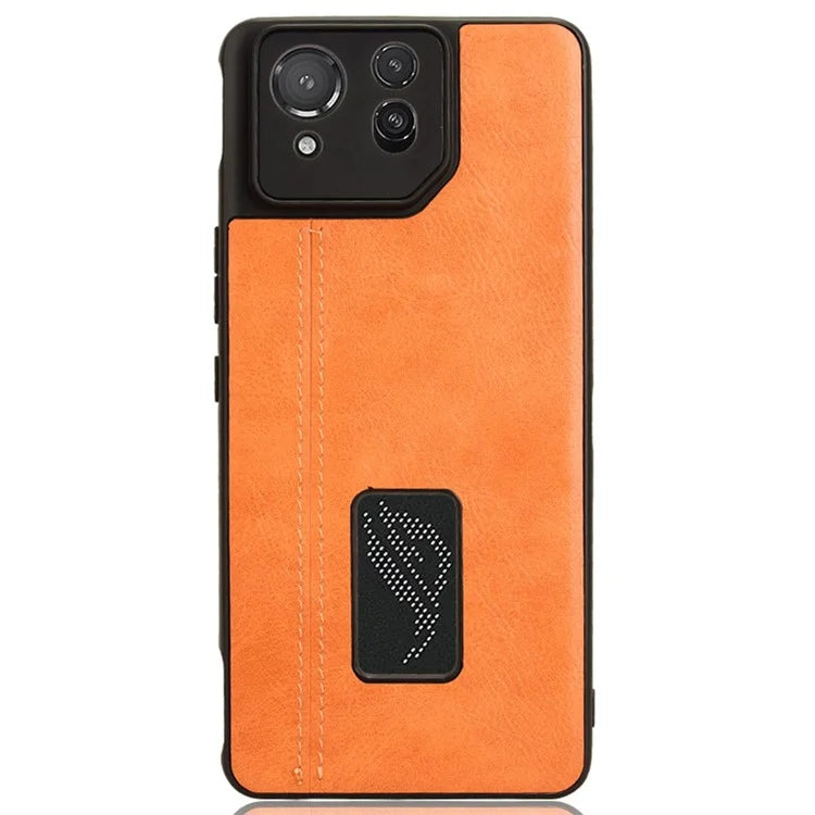 For Asus ROG Phone 8 5G / Phone 8 Pro 5G Case Stitching Line Cowhide Texture Anti-scratch Phone Cover