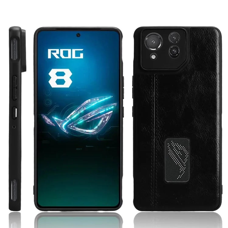 For Asus ROG Phone 8 5G / Phone 8 Pro 5G Case Stitching Line Cowhide Texture Anti-scratch Phone Cover