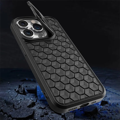 For iPhone 12 Pro Max TPU Case Kickstand Heat Dissipation Phone Cover Compatible with MagSafe