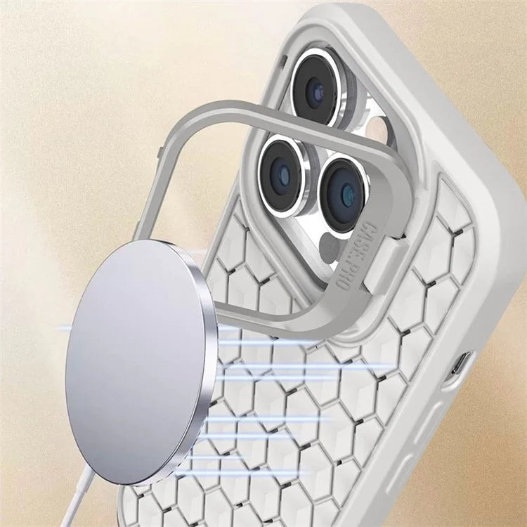For iPhone 12 Pro Max TPU Case Kickstand Heat Dissipation Phone Cover Compatible with MagSafe