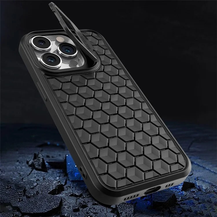 For iPhone 12 Pro Max TPU Case Kickstand Heat Dissipation Phone Cover Compatible with MagSafe