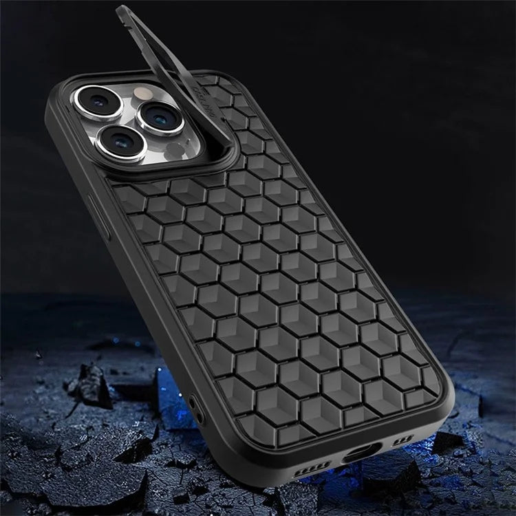 For iPhone 12 Pro Max TPU Case Kickstand Heat Dissipation Phone Cover Compatible with MagSafe