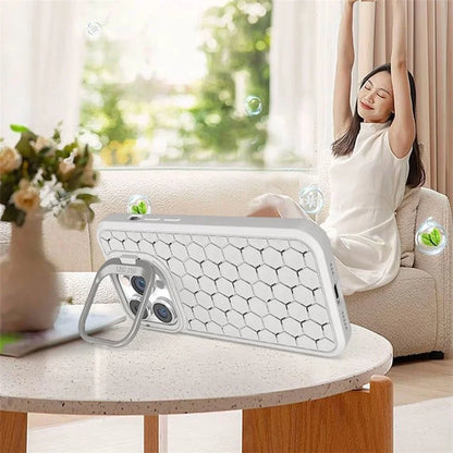 For iPhone 12 Pro Max TPU Case Kickstand Heat Dissipation Phone Cover Compatible with MagSafe