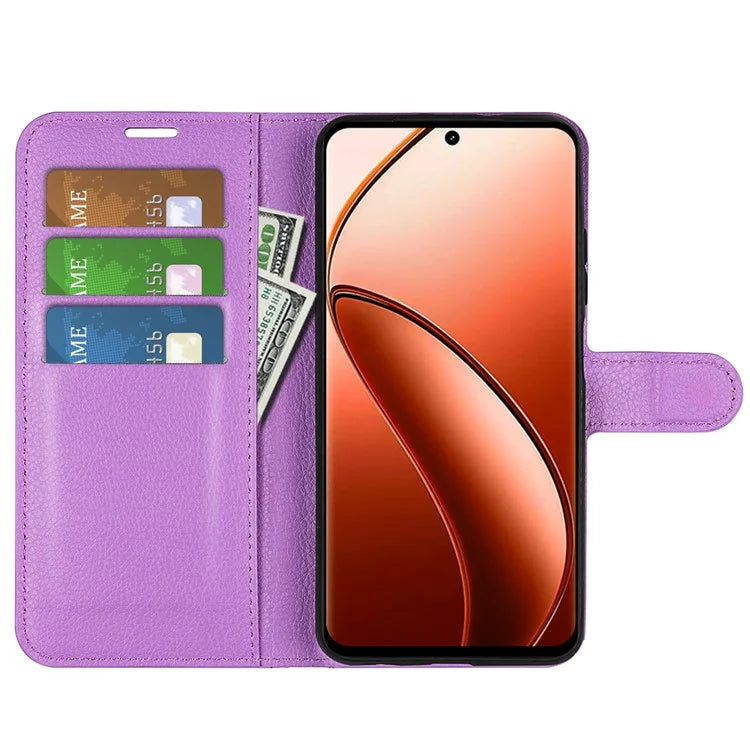 For Realme 12 Pro 5G / 12 Pro+ 5G Case Litchi Texture PU Leather Anti-Scratch Phone Cover