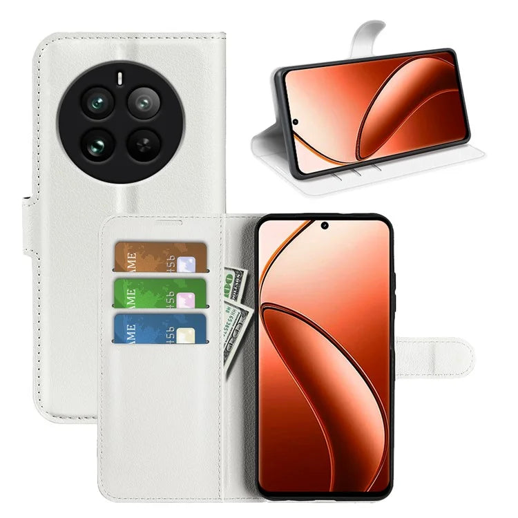 For Realme 12 Pro 5G / 12 Pro+ 5G Case Litchi Texture PU Leather Anti-Scratch Phone Cover