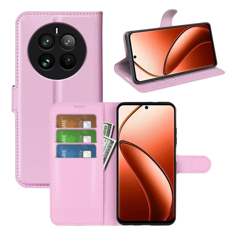 For Realme 12 Pro 5G / 12 Pro+ 5G Case Litchi Texture PU Leather Anti-Scratch Phone Cover