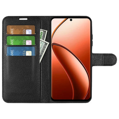 For Realme 12 Pro 5G / 12 Pro+ 5G Case Litchi Texture PU Leather Anti-Scratch Phone Cover