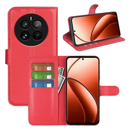 For Realme 12 Pro 5G / 12 Pro+ 5G Case Litchi Texture PU Leather Anti-Scratch Phone Cover