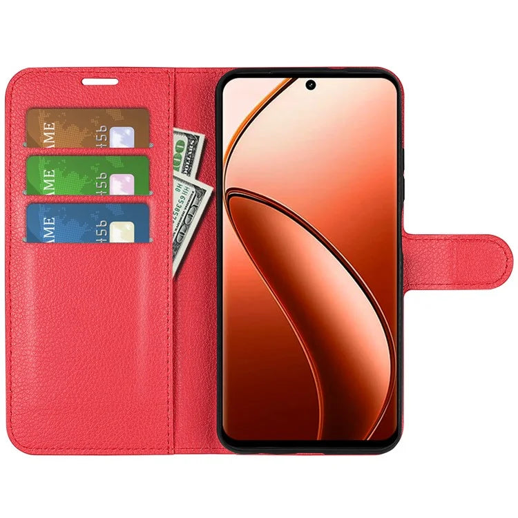 For Realme 12 Pro 5G / 12 Pro+ 5G Case Litchi Texture PU Leather Anti-Scratch Phone Cover