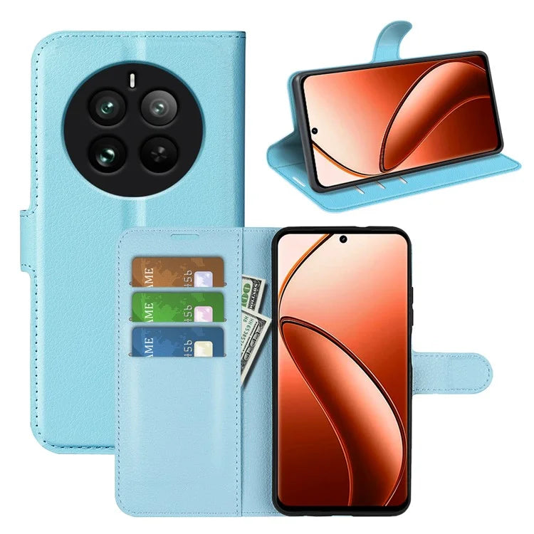 For Realme 12 Pro 5G / 12 Pro+ 5G Case Litchi Texture PU Leather Anti-Scratch Phone Cover