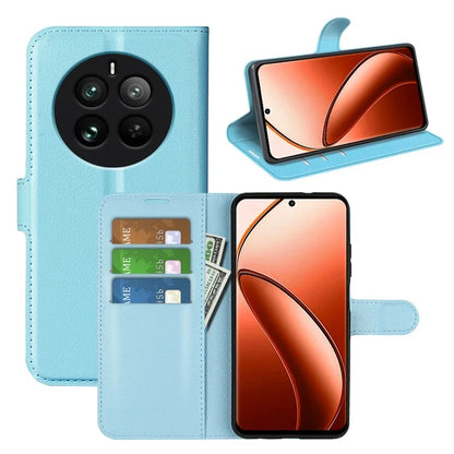 For Realme 12 Pro 5G / 12 Pro+ 5G Case Litchi Texture PU Leather Anti-Scratch Phone Cover