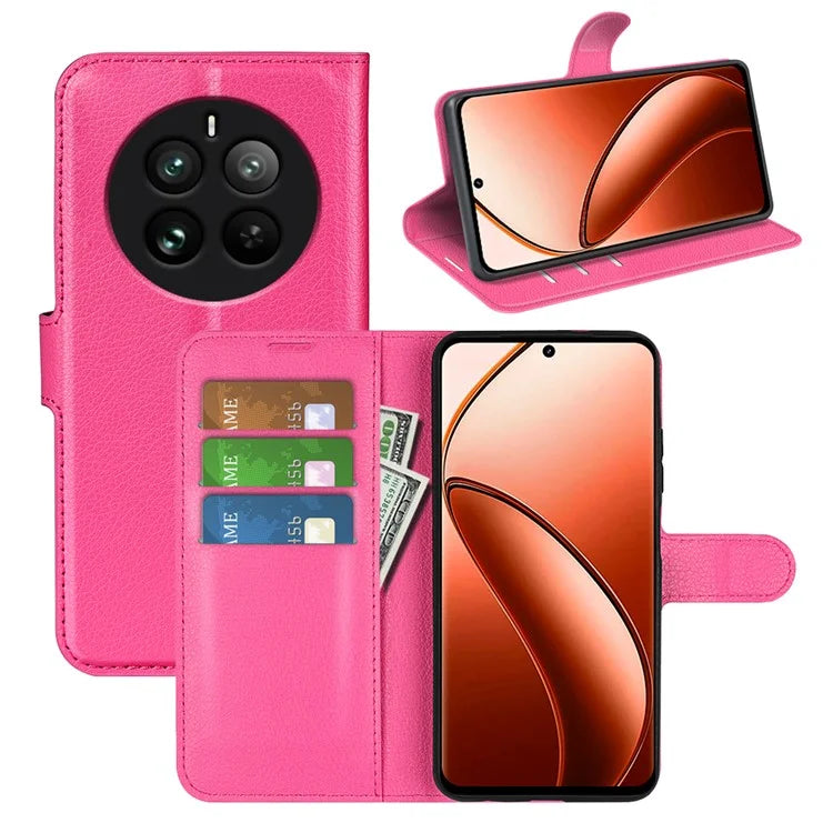 For Realme 12 Pro 5G / 12 Pro+ 5G Case Litchi Texture PU Leather Anti-Scratch Phone Cover