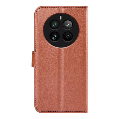 For Realme 12 Pro 5G / 12 Pro+ 5G Case Litchi Texture PU Leather Anti-Scratch Phone Cover