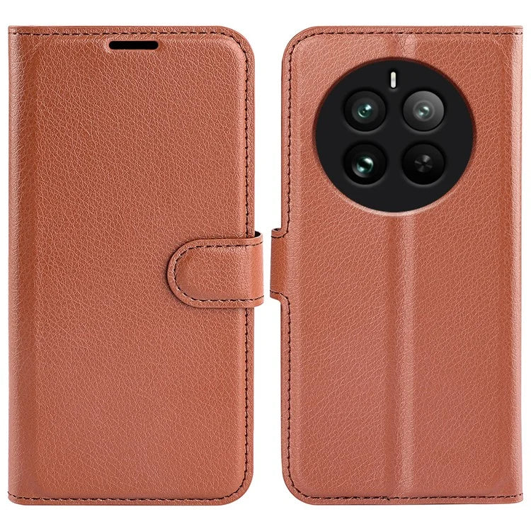 For Realme 12 Pro 5G / 12 Pro+ 5G Case Litchi Texture PU Leather Anti-Scratch Phone Cover