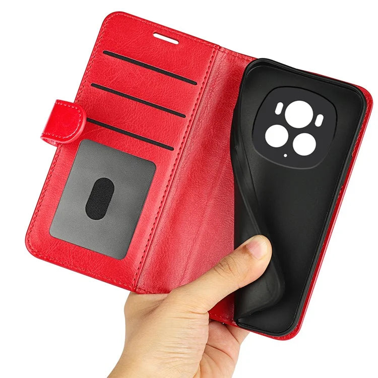 For Honor Magic6 Pro 5G Wallet Case Anti-Drop PU Leather Phone Cover