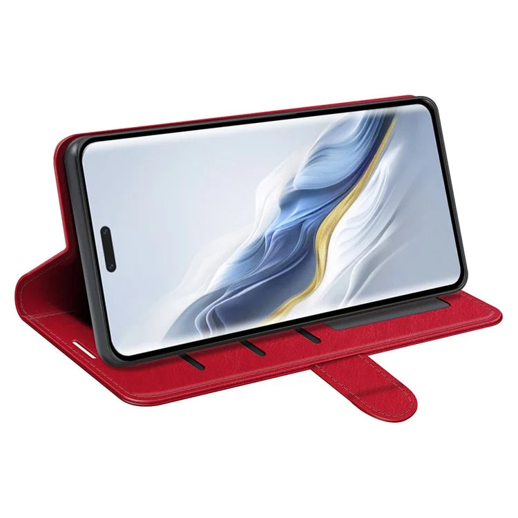 For Honor Magic6 Pro 5G Wallet Case Anti-Drop PU Leather Phone Cover