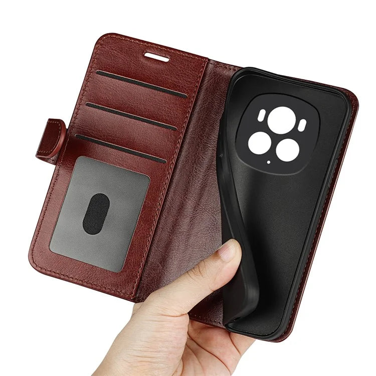 For Honor Magic6 Pro 5G Wallet Case Anti-Drop PU Leather Phone Cover