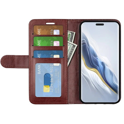 For Honor Magic6 Pro 5G Wallet Case Anti-Drop PU Leather Phone Cover
