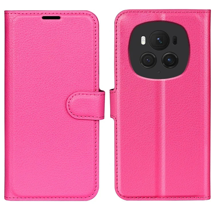 For Honor Magic6 Pro 5G Phone Case Litchi Texture PU Leather Flip Cover