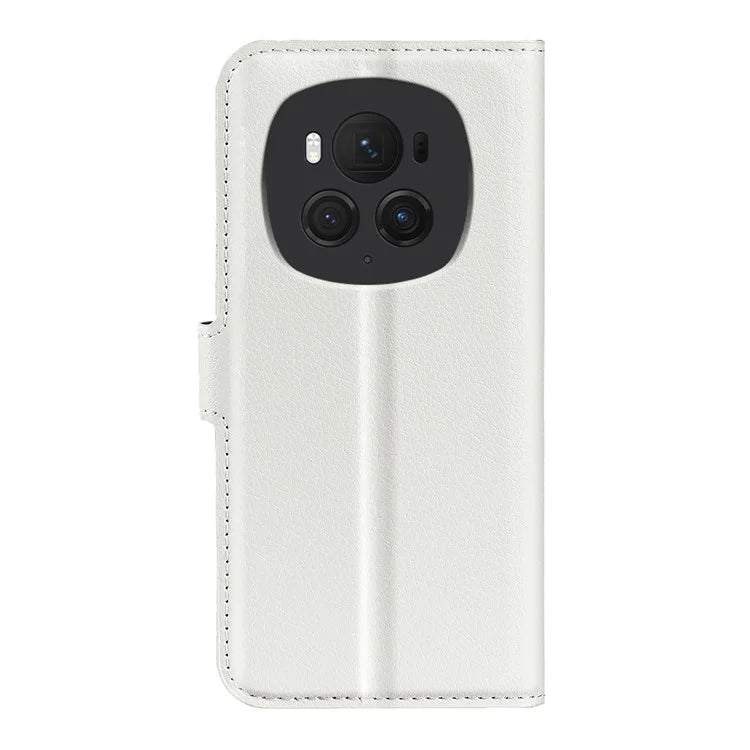 For Honor Magic6 Pro 5G Phone Case Litchi Texture PU Leather Flip Cover