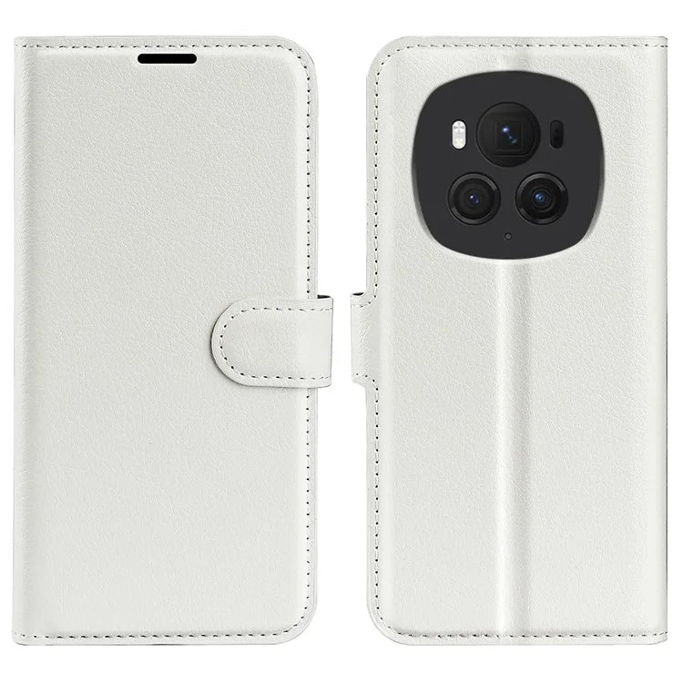 For Honor Magic6 Pro 5G Phone Case Litchi Texture PU Leather Flip Cover