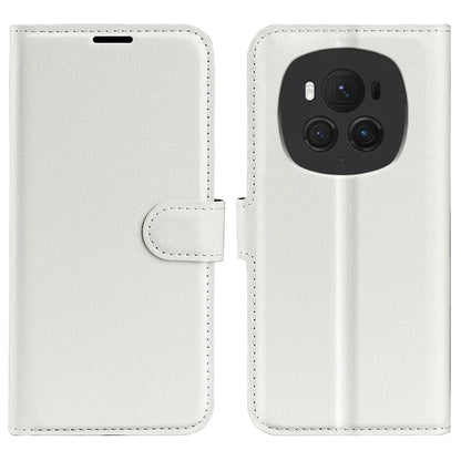 For Honor Magic6 Pro 5G Phone Case Litchi Texture PU Leather Flip Cover