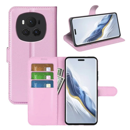 For Honor Magic6 Pro 5G Phone Case Litchi Texture PU Leather Flip Cover