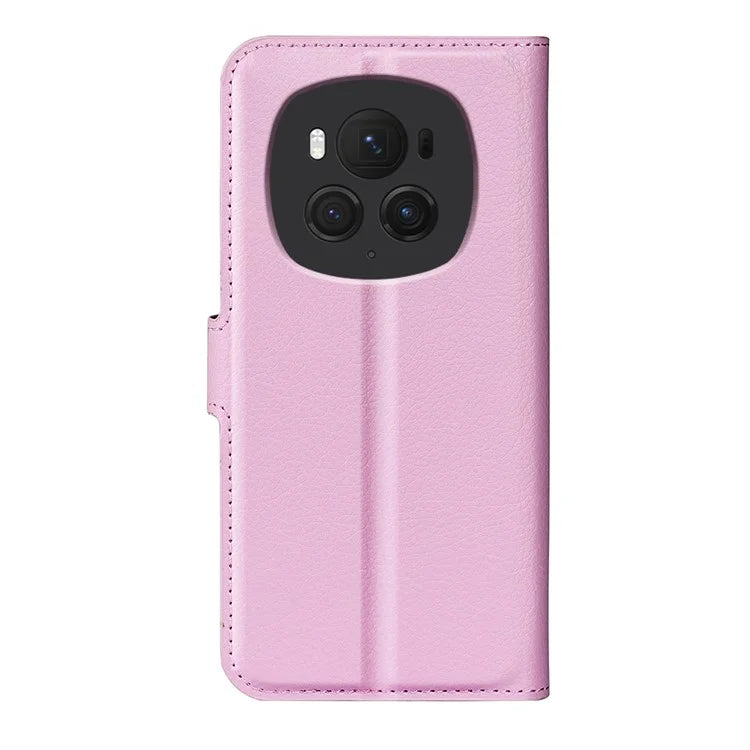 For Honor Magic6 Pro 5G Phone Case Litchi Texture PU Leather Flip Cover
