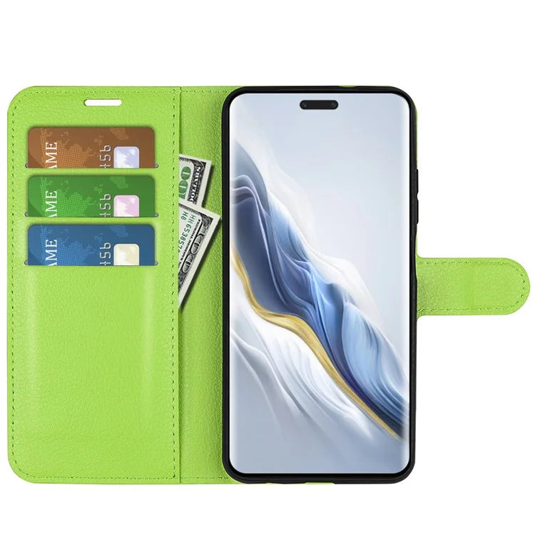 For Honor Magic6 Pro 5G Phone Case Litchi Texture PU Leather Flip Cover