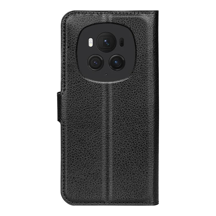 For Honor Magic6 Pro 5G Phone Case Litchi Texture PU Leather Flip Cover