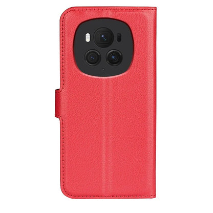 For Honor Magic6 Pro 5G Phone Case Litchi Texture PU Leather Flip Cover