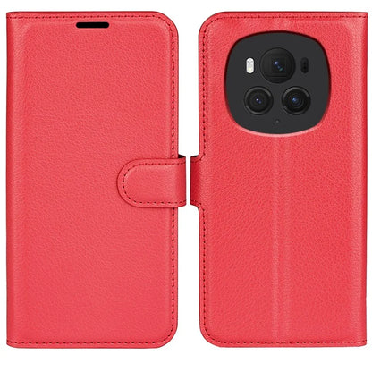 For Honor Magic6 Pro 5G Phone Case Litchi Texture PU Leather Flip Cover