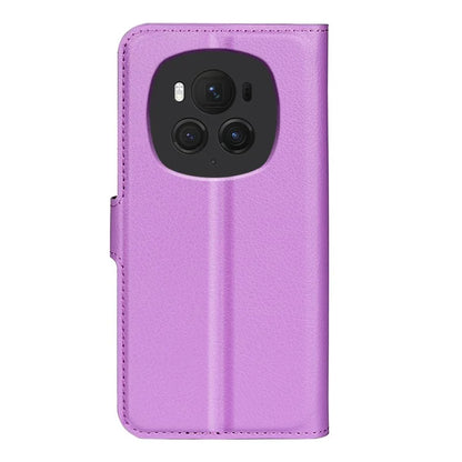 For Honor Magic6 Pro 5G Phone Case Litchi Texture PU Leather Flip Cover