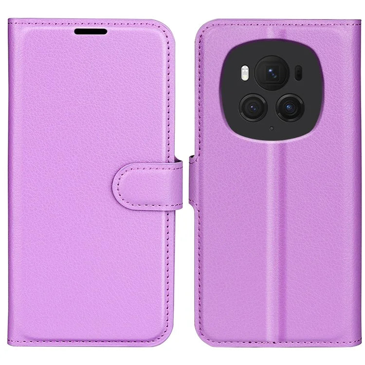 For Honor Magic6 Pro 5G Phone Case Litchi Texture PU Leather Flip Cover