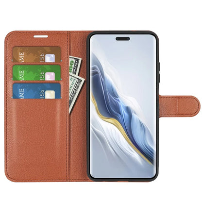 For Honor Magic6 Pro 5G Phone Case Litchi Texture PU Leather Flip Cover