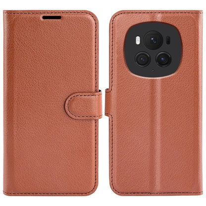 For Honor Magic6 Pro 5G Phone Case Litchi Texture PU Leather Flip Cover
