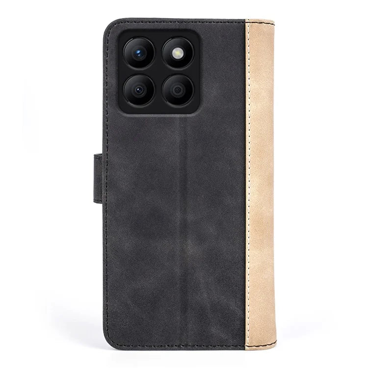 For Honor X8b 4G Cell Phone Cases Bump Proof PU Leather Color Splicing Cover