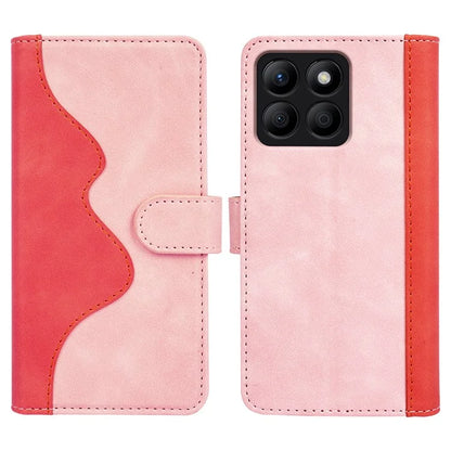 For Honor X8b 4G Cell Phone Cases Bump Proof PU Leather Color Splicing Cover