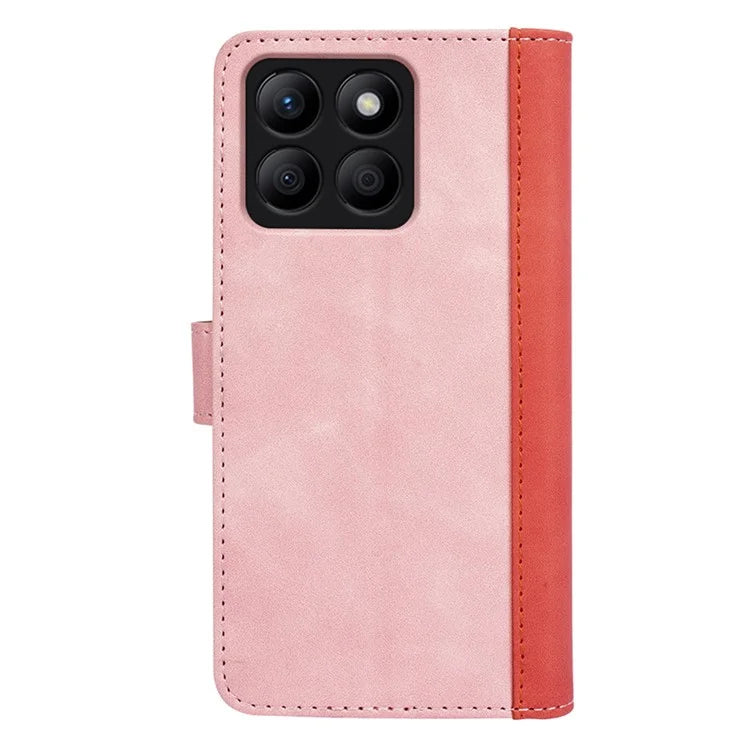 For Honor X8b 4G Cell Phone Cases Bump Proof PU Leather Color Splicing Cover