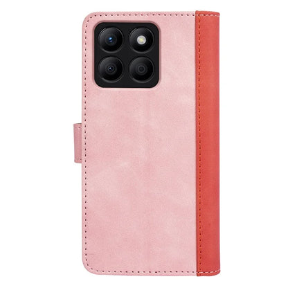 For Honor X8b 4G Cell Phone Cases Bump Proof PU Leather Color Splicing Cover