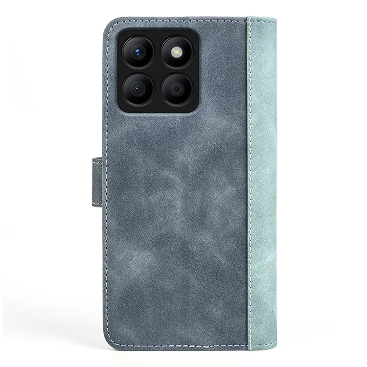 For Honor X8b 4G Cell Phone Cases Bump Proof PU Leather Color Splicing Cover