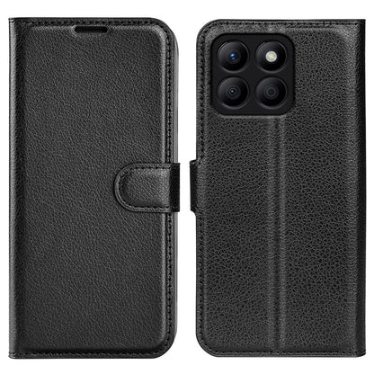 For Honor X8b 4G Leather Wallet Case Litchi Texture Protective Phone Cover