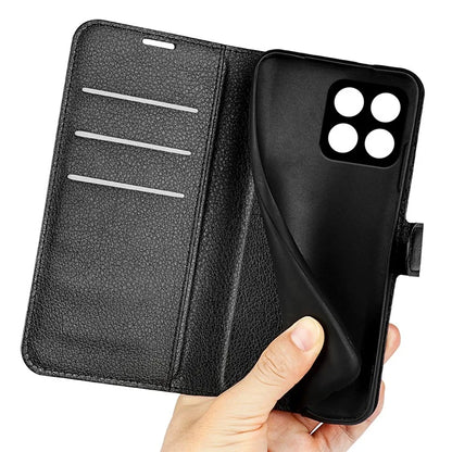 For Honor X8b 4G Leather Wallet Case Litchi Texture Protective Phone Cover