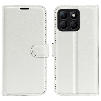 For Honor X8b 4G Leather Wallet Case Litchi Texture Protective Phone Cover