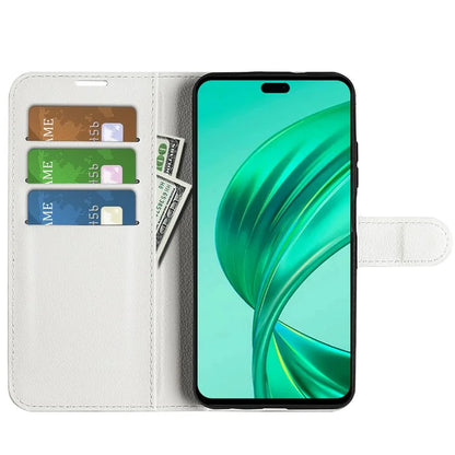For Honor X8b 4G Leather Wallet Case Litchi Texture Protective Phone Cover