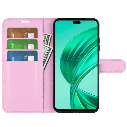 For Honor X8b 4G Leather Wallet Case Litchi Texture Protective Phone Cover