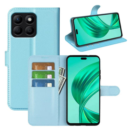 For Honor X8b 4G Leather Wallet Case Litchi Texture Protective Phone Cover