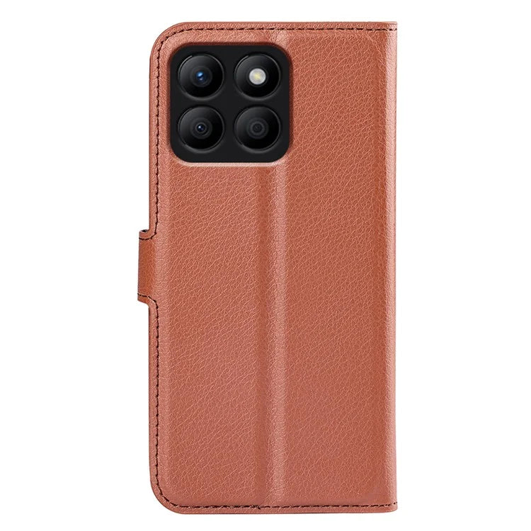 For Honor X8b 4G Leather Wallet Case Litchi Texture Protective Phone Cover
