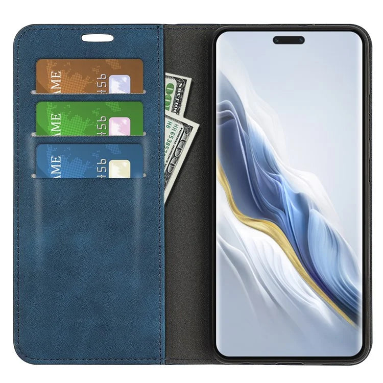 For Honor Magic6 Pro 5G Case Skin-Touch PU Leather Protective Phone Cover