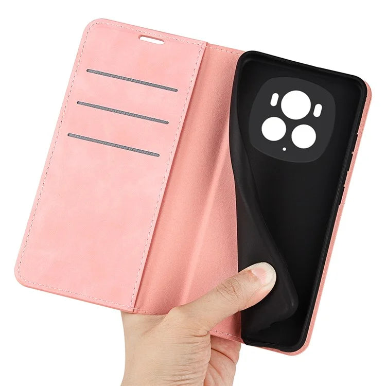 For Honor Magic6 Pro 5G Case Skin-Touch PU Leather Protective Phone Cover